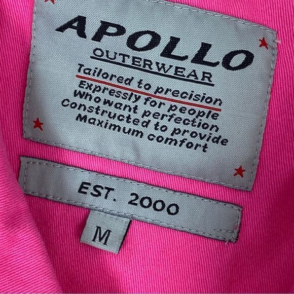 Apollo Cotton Twill Crop Jacket Pink Girls Medium - Picture 6 of 8